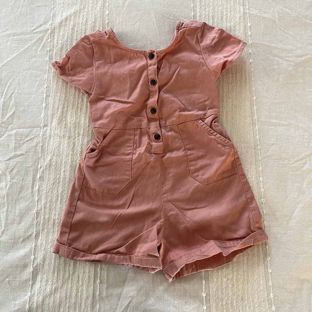 Old Navy Pink Jumpsuit with Elastic Waist and Puff Sleeves